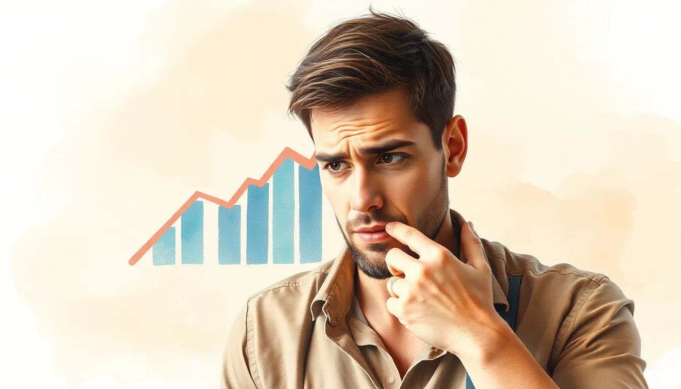 Frustrated marketer looking at drastic drop in website rankings on a laptop