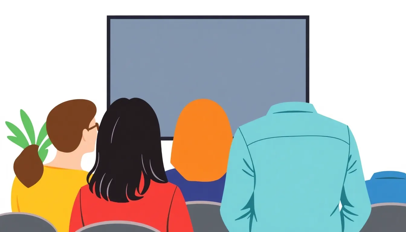 Employé public en visioconférence devant un écran affichant un tableau de formation en ligne